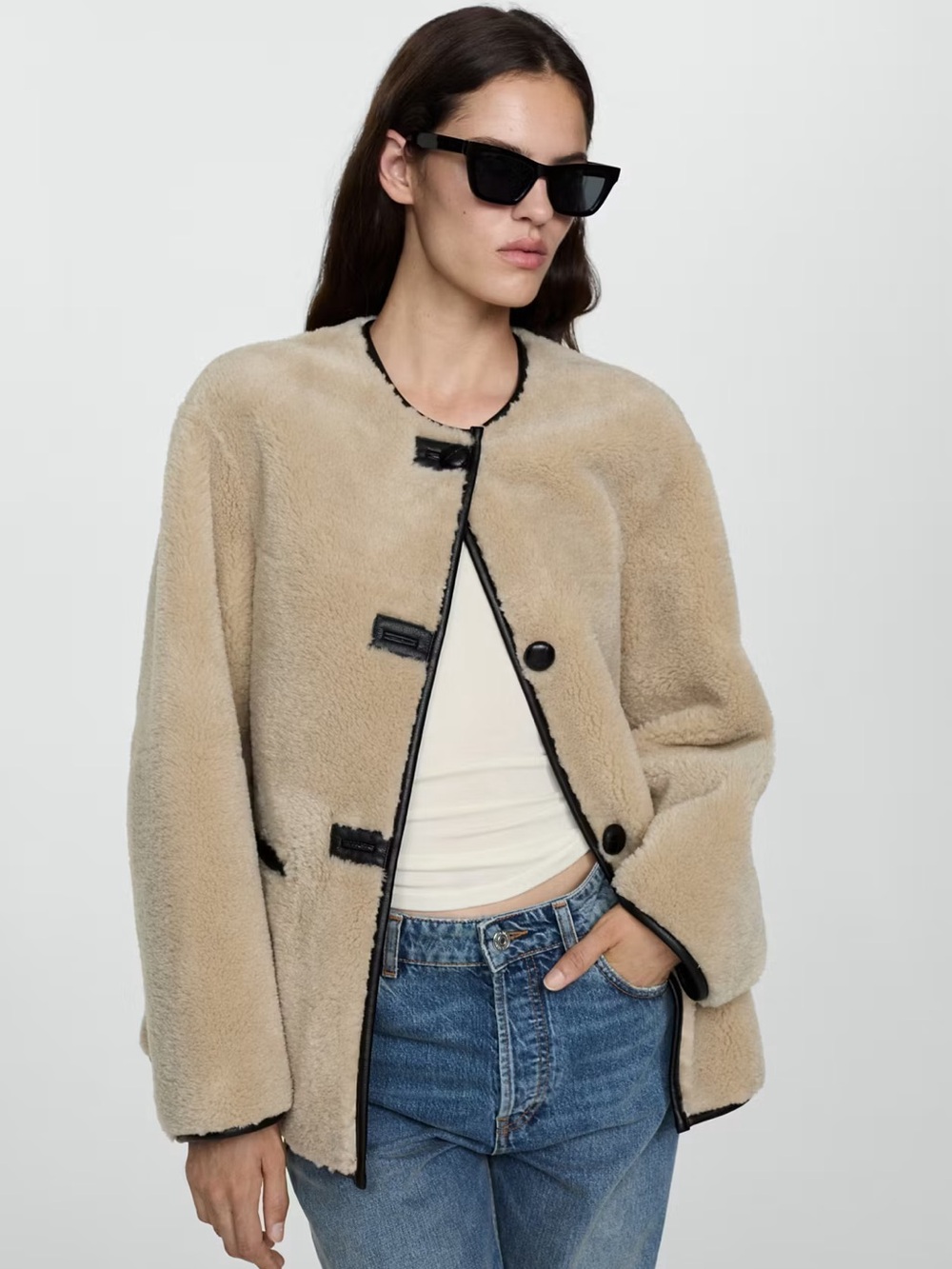 NWTs Mango Faux Fur Coat